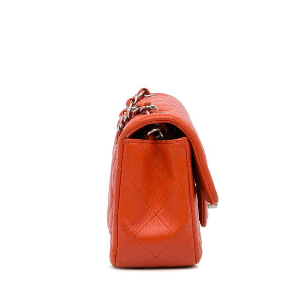 Pre Loved chanel Mini Chain Bag Classic Style Women Orange Crossbody Bags - Picture 3 of 8